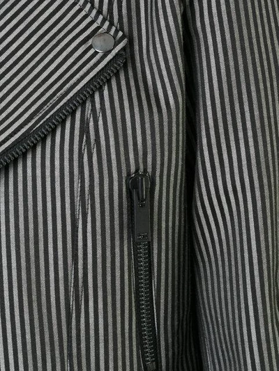 Shop A.f.vandevorst Stripe Cropped Jacket In Grey