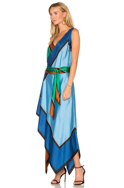 Shop Diane Von Furstenberg Scarf Tier Dress In Arago Print