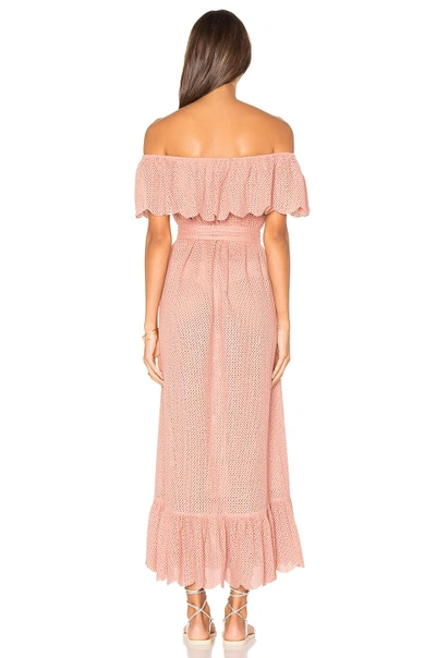 Shop Marysia Off Shoulder Dress In Pink