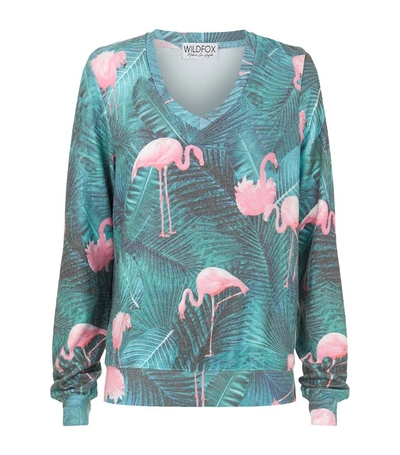 Wildfox Miami Palms Baggy Beach Jumper In Mulit Color