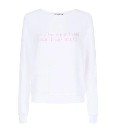 Wildfox ‘sorry For What I Said' Sweater In White