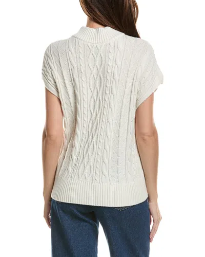Splendid Cable Knit Half Zip Pullover In Brown