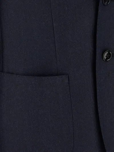 Corneliani Single-breasted Patch-pocket Jacket In Brown