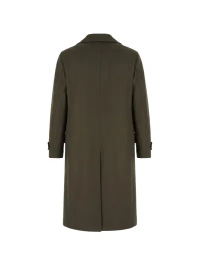 Corneliani Concealed-front Flap-pocket Coat In Blue