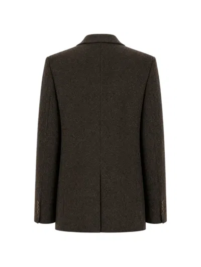 Le Sully Studio Double-breasted Peak-lapels Jacket In Brown