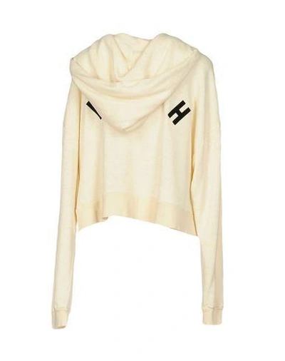 Shop Wildfox Hooded Sweatshirt In Ivory
