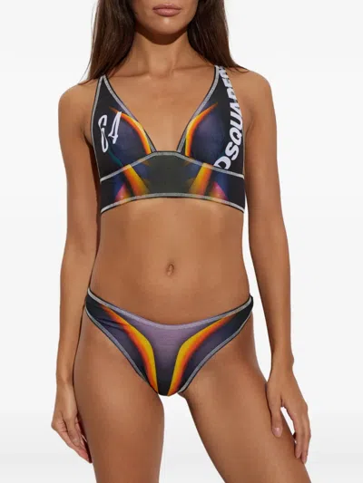 Dsquared2 Printed Bra In Multi