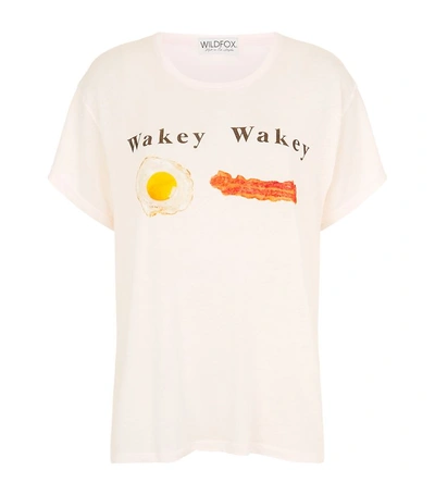 Wildfox Eggs And Bakey Manchester T-shirt In Pink