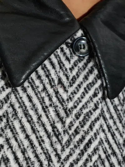 Baum Und Pferdgarten Berfe Herringbone-pattern Oversized Jacket In Black