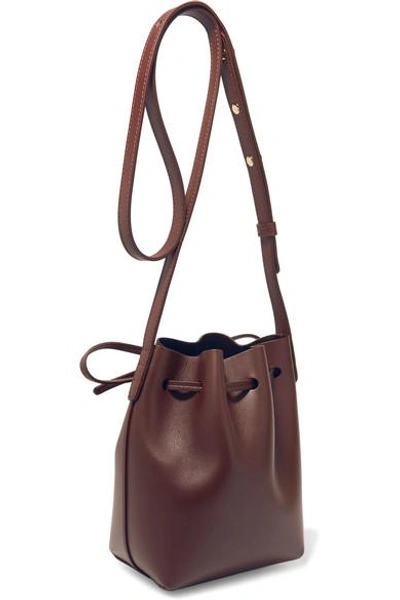 Shop Mansur Gavriel Mini Mini Leather Bucket Bag