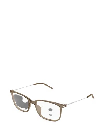 Saint Laurent Rectangle-frame Glasses In Neutral