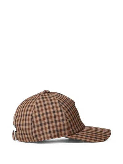 Dondup Gingham-check Baseball Cap In Multi