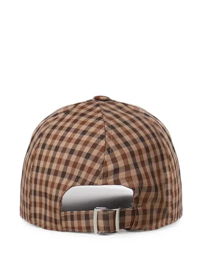 Dondup Gingham-check Baseball Cap In Multi