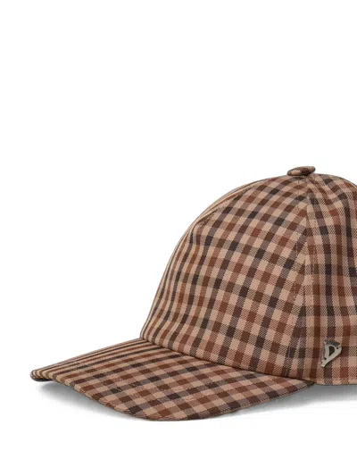 Dondup Gingham-check Baseball Cap In Multi