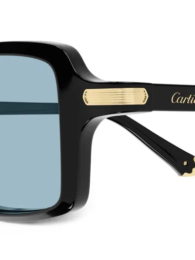 Cartier Rectangle-frame Sunglasses In Multi