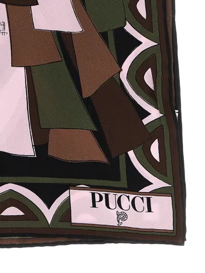 Pucci Mixed Print Silk Scarf In Multi