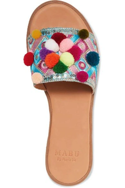 Shop Mabu By Maria Bk Violette Embellished Leather Platform Sandals