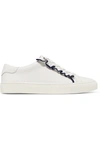 TORY BURCH RUFFLED LEATHER SNEAKERS