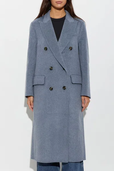 Rag & Bone Rag  Bone Double-breasted Long Coat In Blue