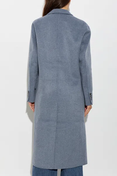 Rag & Bone Rag  Bone Double-breasted Long Coat In Blue