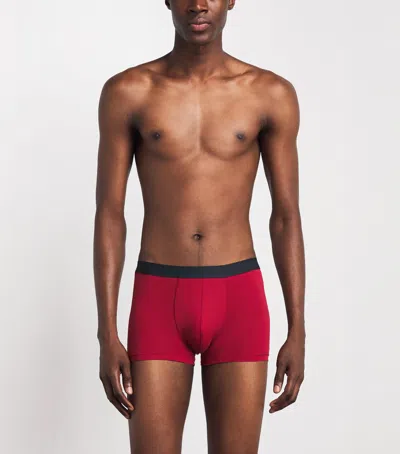 Hanro Micro-touch Boxer Briefs In Red