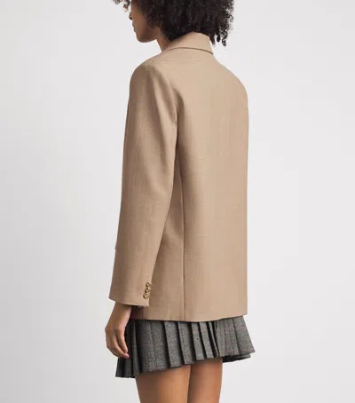 Maje Single-button Blazer In Neutral