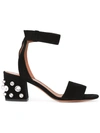 GIVENCHY GIVENCHY JEWELED HEEL SANDALS - BLACK,BE0912210711996214