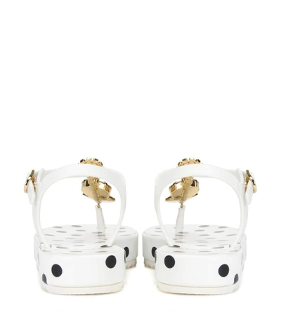 Shop Dolce & Gabbana Platform Sandals With Embellishment In Multicoloured