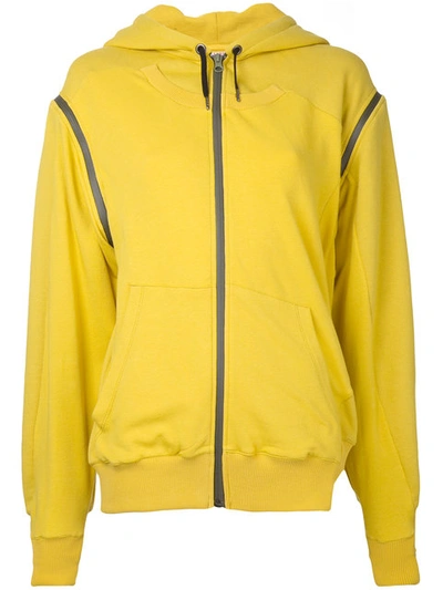 A.f.vandevorst Asymmetric Long Sleeve Hoodie In Yellow