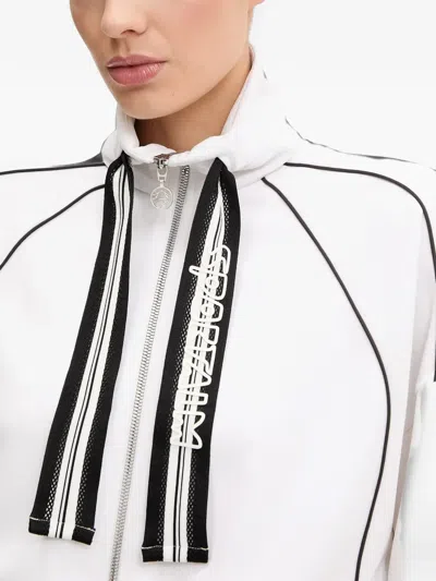 Sportalm Piped Drawstring Cropped Jacket In White
