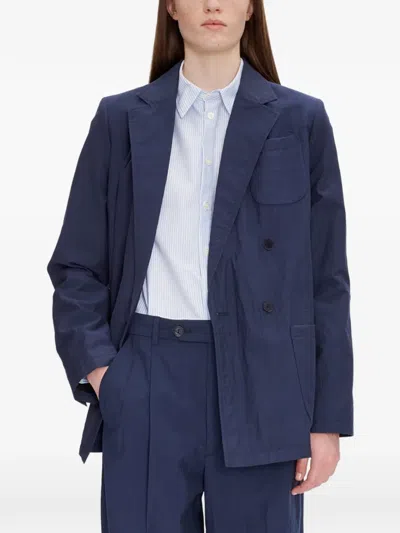 A.p.c. A. P.c. Hazel Jacket 34 Navy Blue In Blue