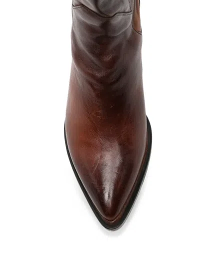 Lemargo Rear-zip Leather Boots In Multi