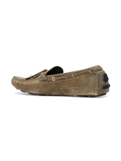 Moncler Classic Boat Shoes In Green