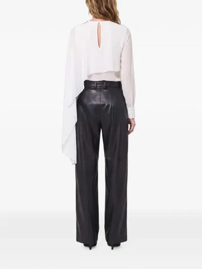 Nicholas Layered Asymmetric-drape Blouse In White
