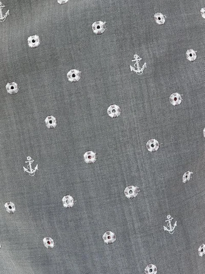 Shop Thom Browne Nautical Embroidery Chinos - Grey