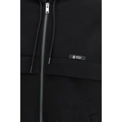 Prada Black Polyester Shell Jacket In Black