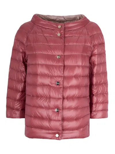 Herno Button-closure Jacket In Pink