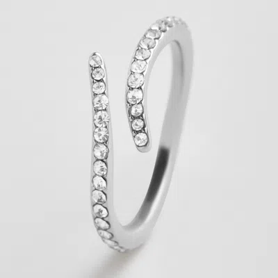 Baublebar Elyse Pavé Wrap Ring In Silver
