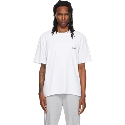 Solid Homme Signature Script T-shirt In White
