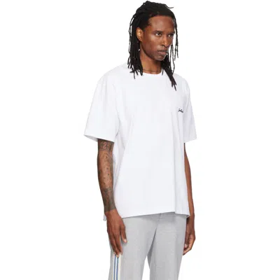 Solid Homme Signature Script T-shirt In White