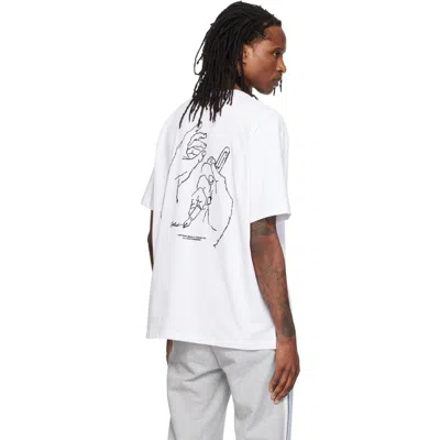 Solid Homme Signature Script T-shirt In White