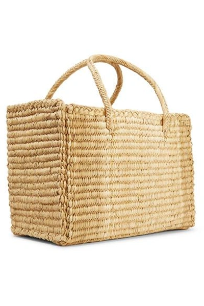 Shop Nannacay Maldives Medium Pompom-embellished Woven Raffia Tote