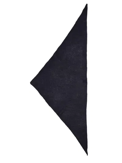 Alysi Knitted Triangular Scarf In Black
