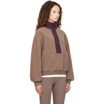 Entire Studios System Fleece Pullover Sweatshirt In 0036 Brown