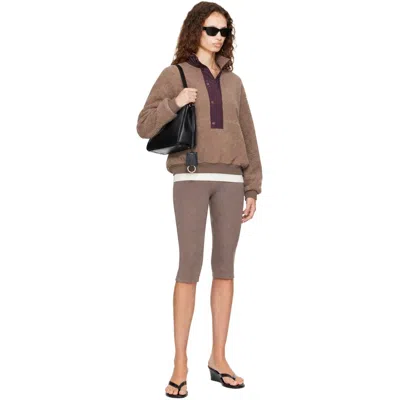 Entire Studios System Fleece Pullover Sweatshirt In 0036 Brown