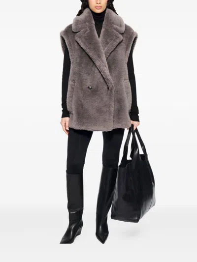 Stand Studio Grey Polyester Jacket In Gray