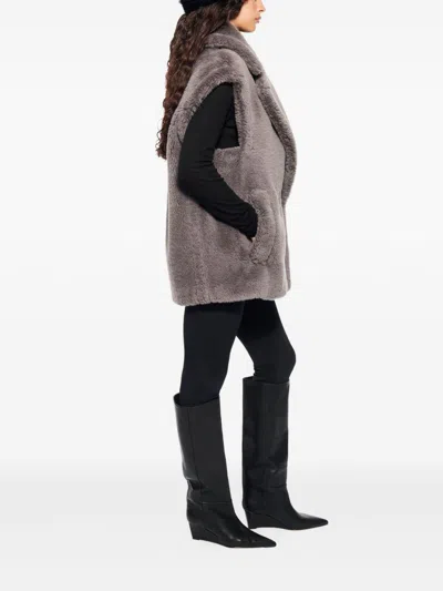 Stand Studio Grey Polyester Jacket In Gray