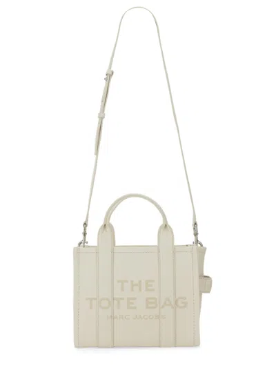 Marc Jacobs Silver Leather Bag In White