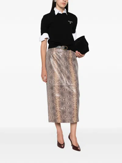 Tory Burch Simone Wool T-shirt In Black