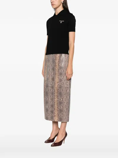 Tory Burch Simone Wool T-shirt In Black